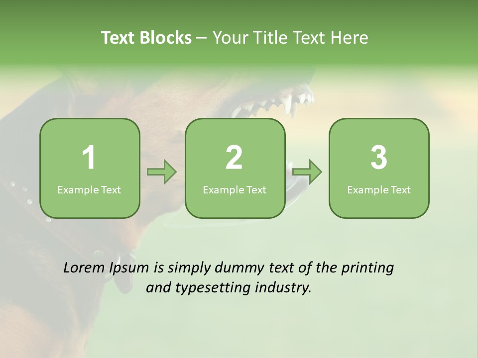 A Dog With It's Mouth Open Showing Teeth PowerPoint Template