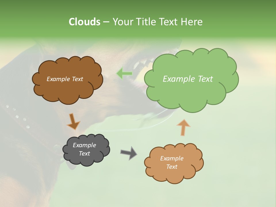 A Dog With It's Mouth Open Showing Teeth PowerPoint Template