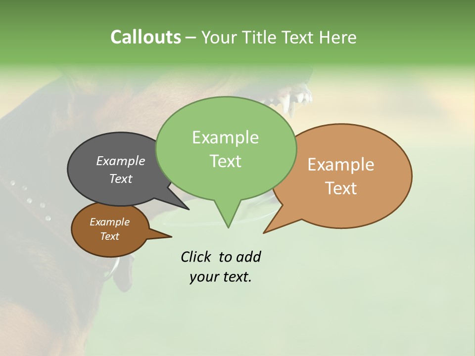 A Dog With It's Mouth Open Showing Teeth PowerPoint Template
