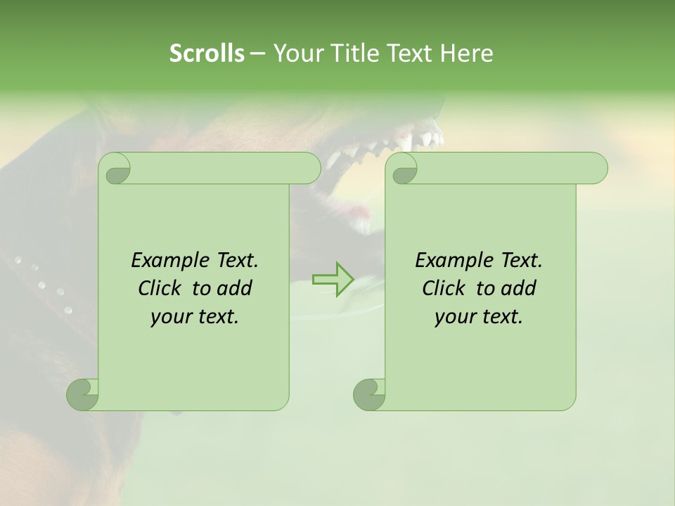 A Dog With It's Mouth Open Showing Teeth PowerPoint Template