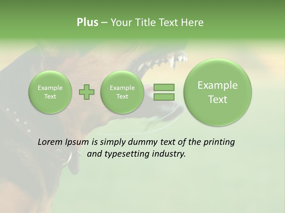 A Dog With It's Mouth Open Showing Teeth PowerPoint Template