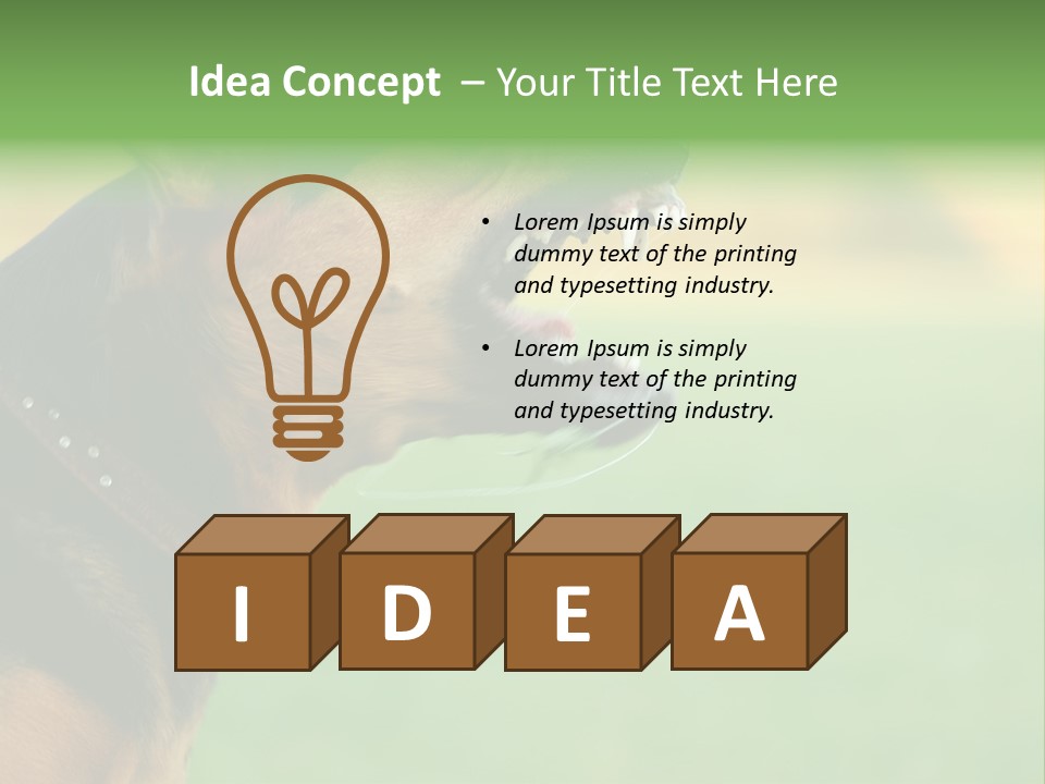 A Dog With It's Mouth Open Showing Teeth PowerPoint Template