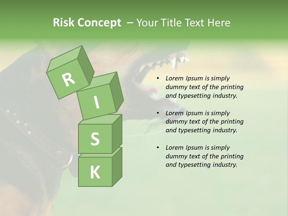 A Dog With It's Mouth Open Showing Teeth PowerPoint Template
