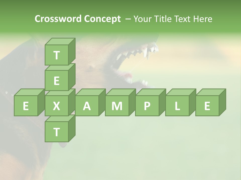 A Dog With It's Mouth Open Showing Teeth PowerPoint Template