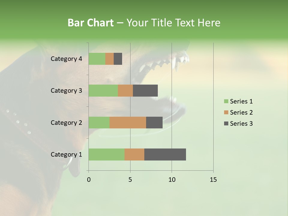 A Dog With It's Mouth Open Showing Teeth PowerPoint Template