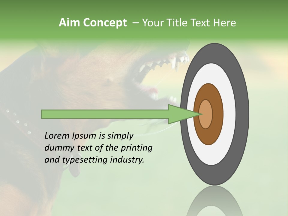 A Dog With It's Mouth Open Showing Teeth PowerPoint Template