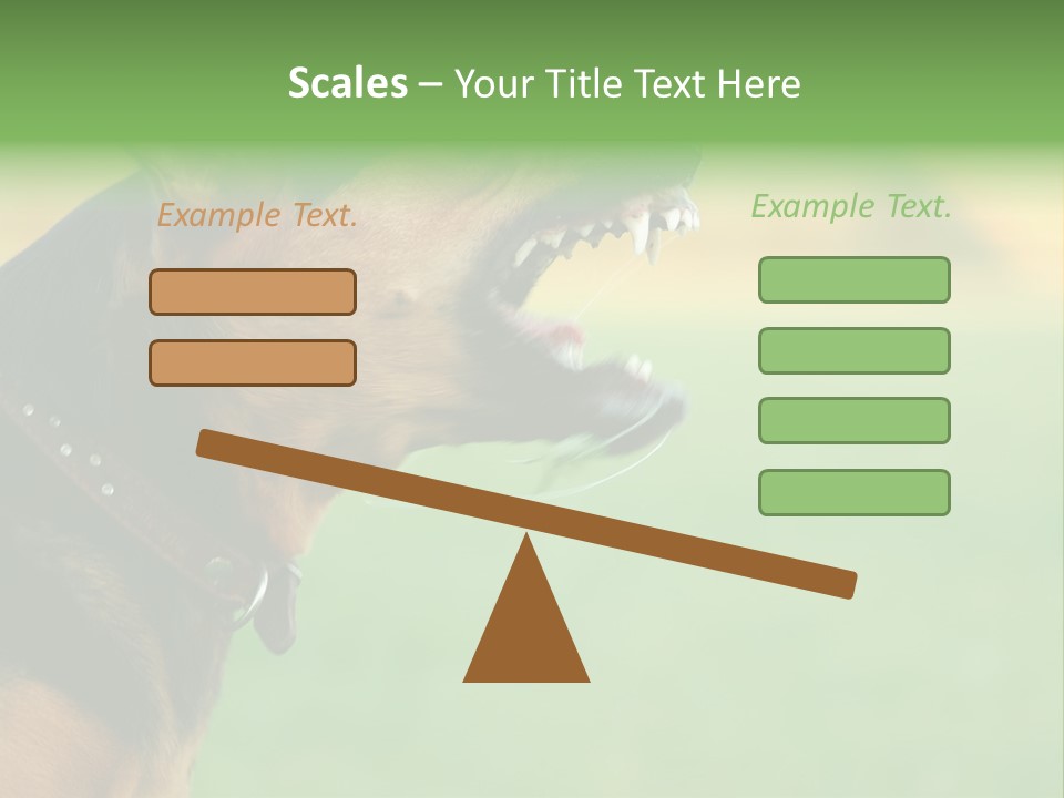 A Dog With It's Mouth Open Showing Teeth PowerPoint Template