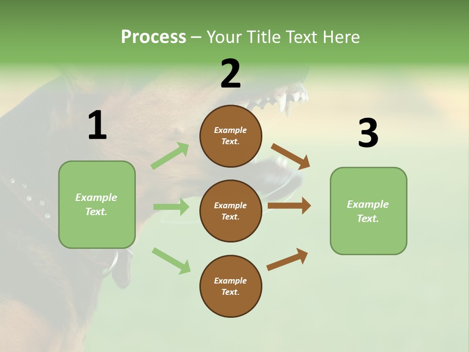 A Dog With It's Mouth Open Showing Teeth PowerPoint Template
