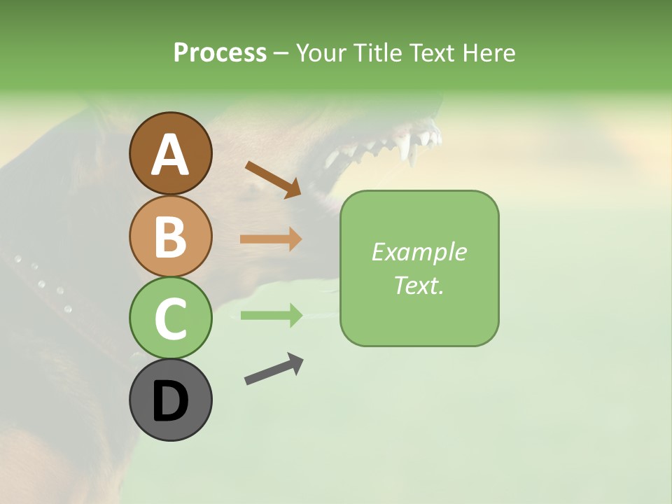 A Dog With It's Mouth Open Showing Teeth PowerPoint Template
