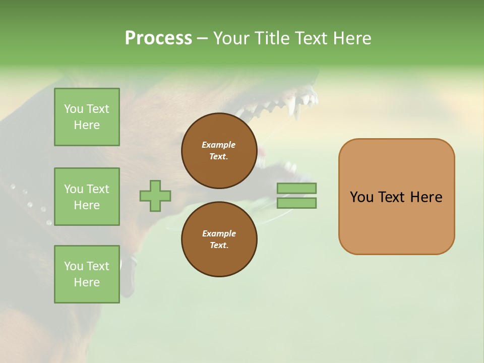 A Dog With It's Mouth Open Showing Teeth PowerPoint Template