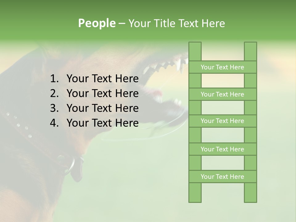 A Dog With It's Mouth Open Showing Teeth PowerPoint Template