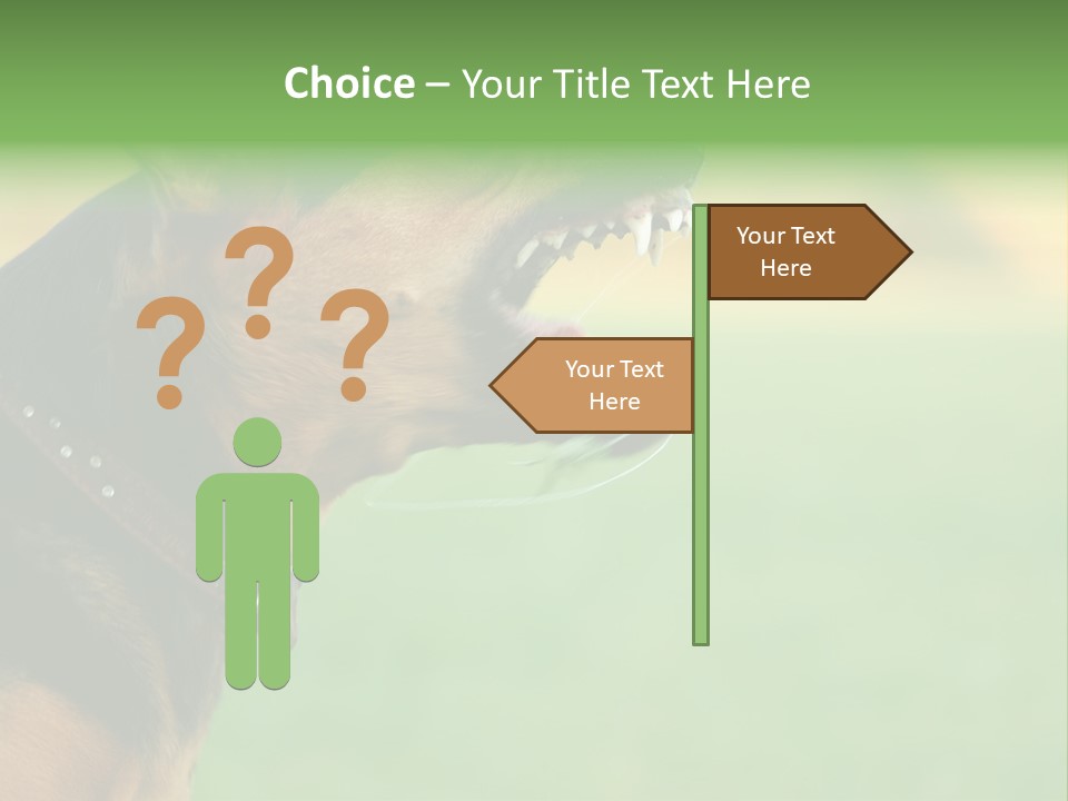 A Dog With It's Mouth Open Showing Teeth PowerPoint Template