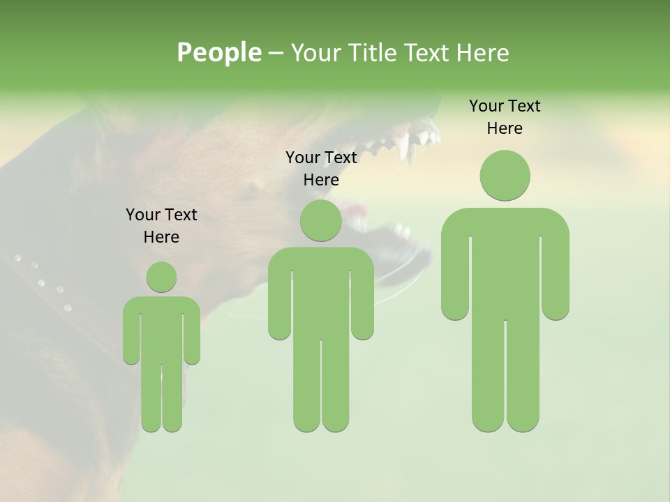 A Dog With It's Mouth Open Showing Teeth PowerPoint Template