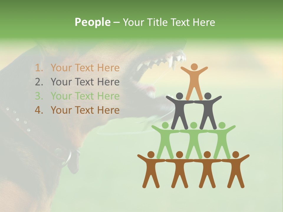 A Dog With It's Mouth Open Showing Teeth PowerPoint Template