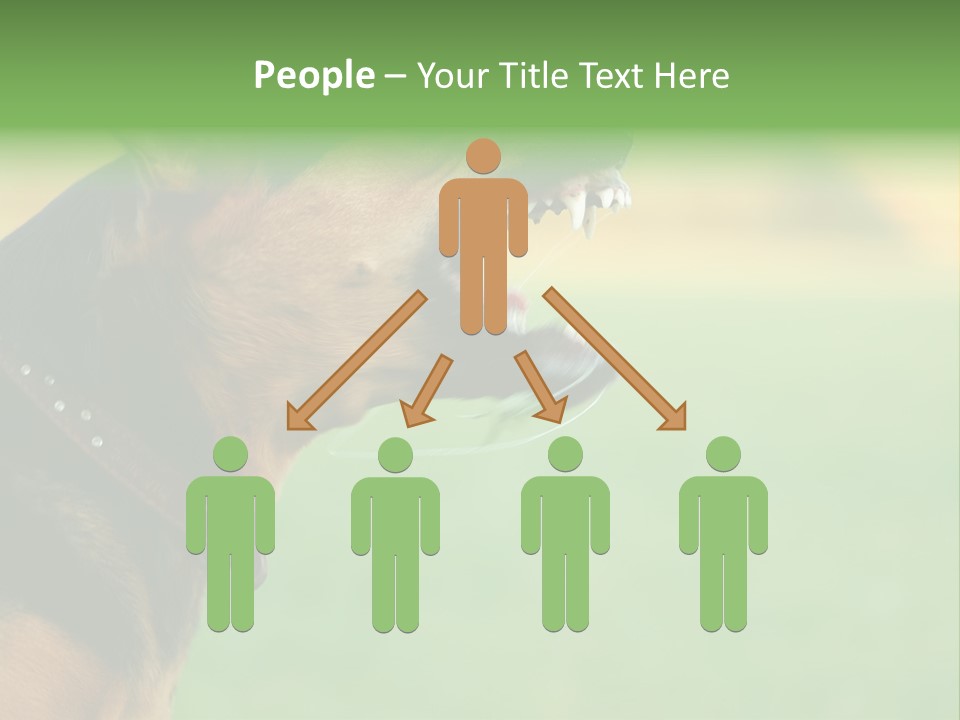 A Dog With It's Mouth Open Showing Teeth PowerPoint Template