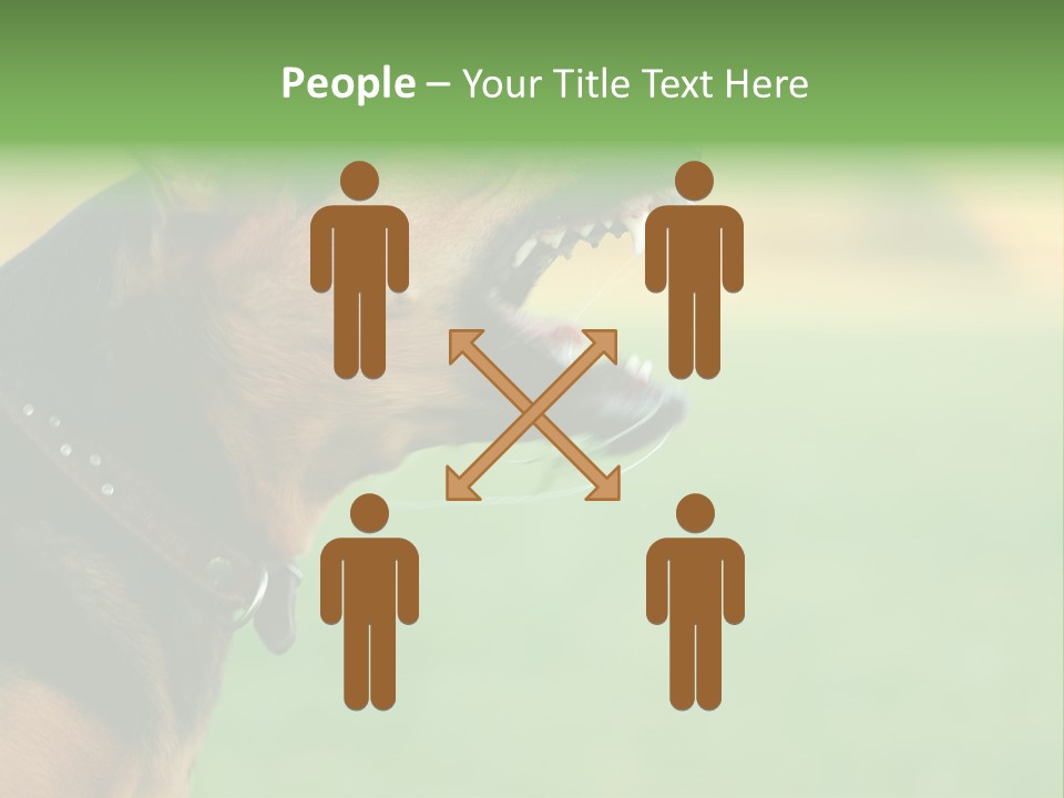 A Dog With It's Mouth Open Showing Teeth PowerPoint Template