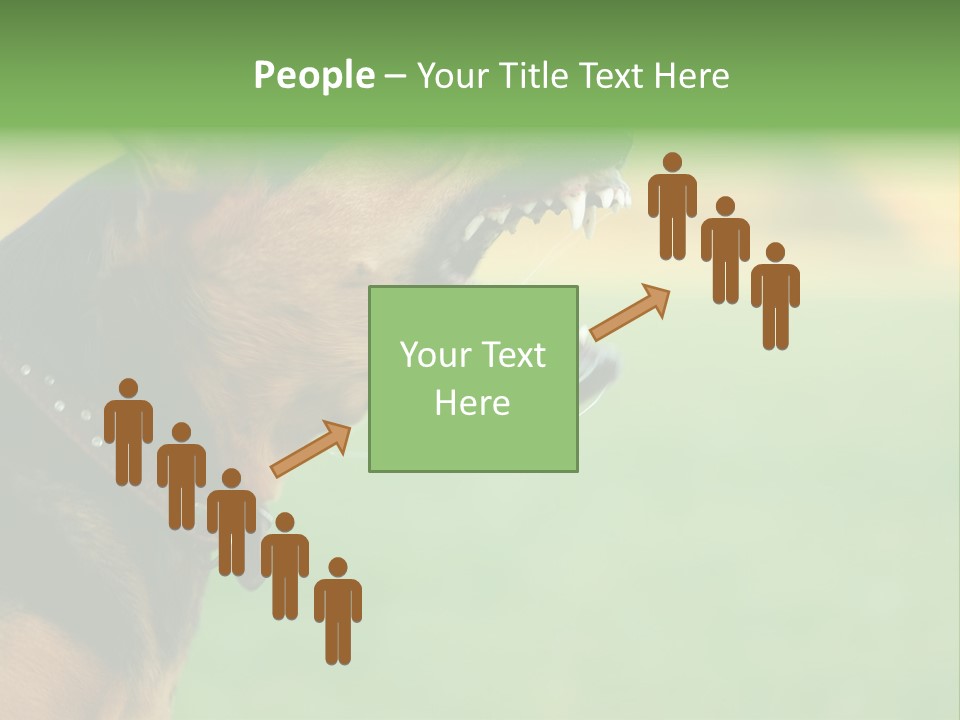 A Dog With It's Mouth Open Showing Teeth PowerPoint Template