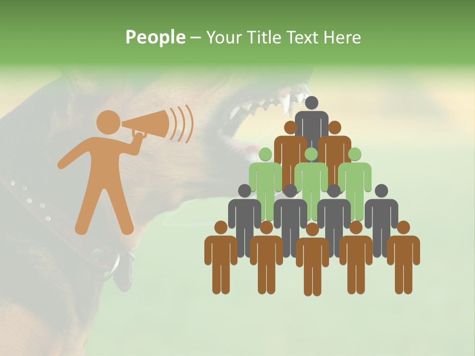 A Dog With It's Mouth Open Showing Teeth PowerPoint Template