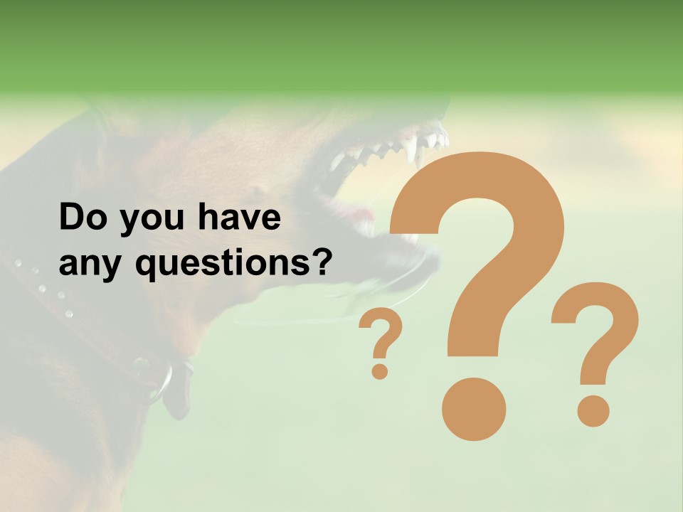 A Dog With It's Mouth Open Showing Teeth PowerPoint Template