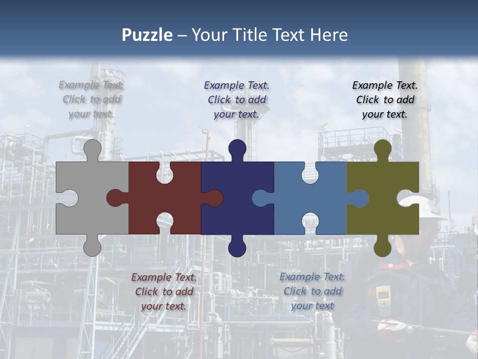 Forklift Isolated PowerPoint Template