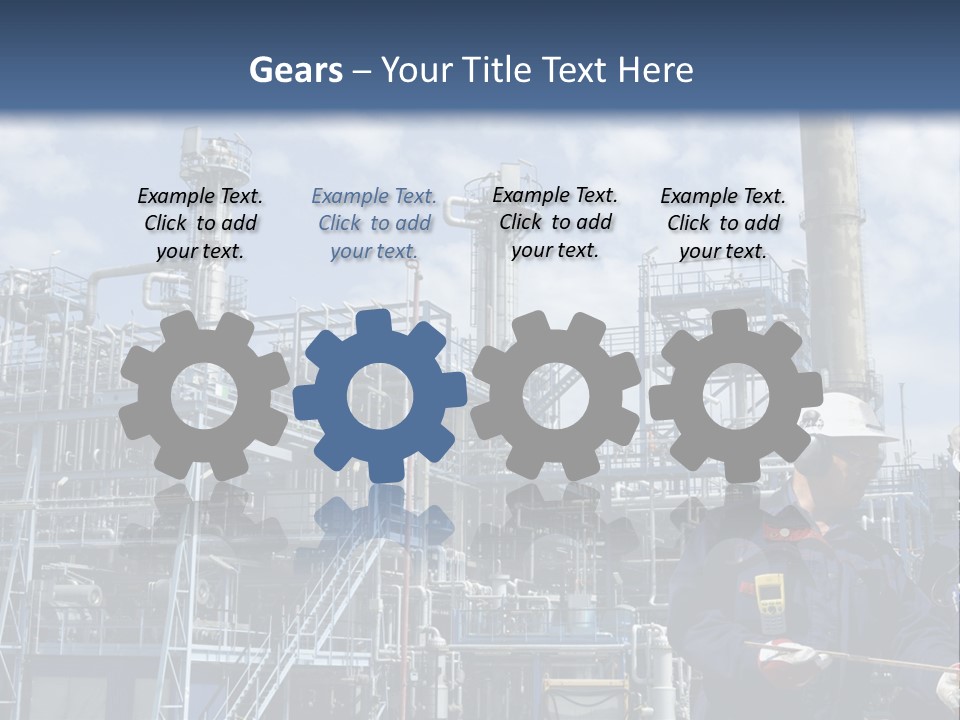 Forklift Isolated PowerPoint Template