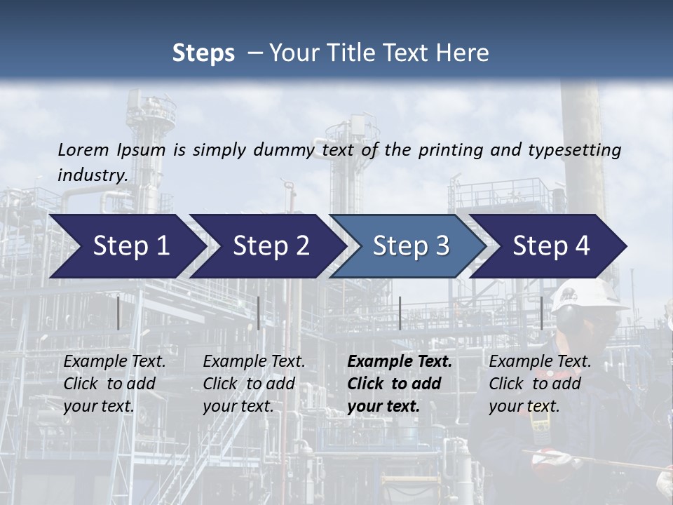 Forklift Isolated PowerPoint Template