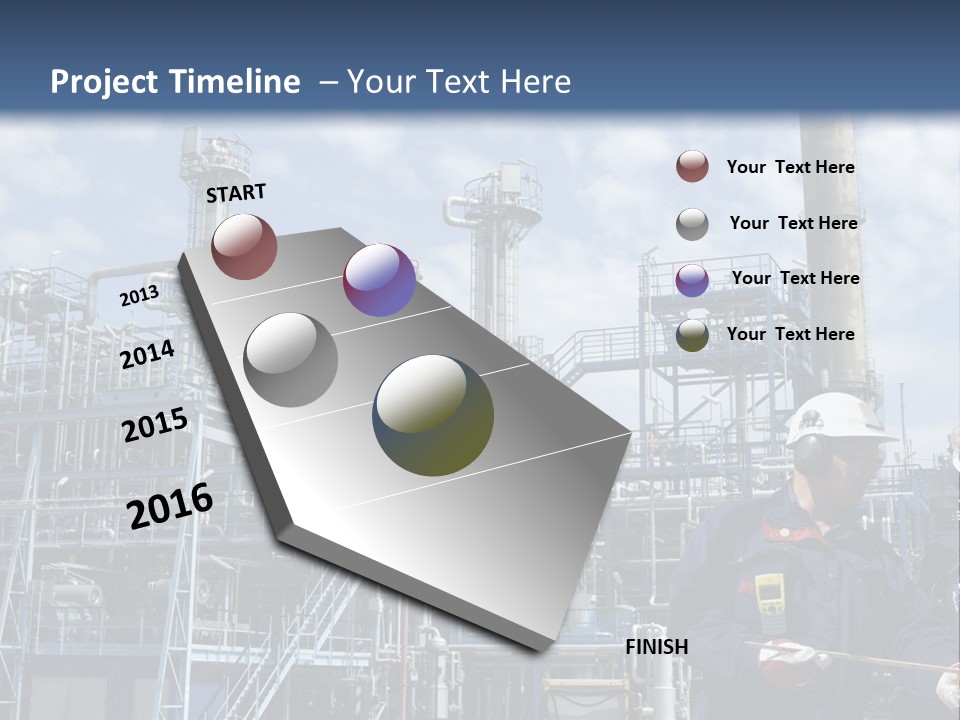 Forklift Isolated PowerPoint Template