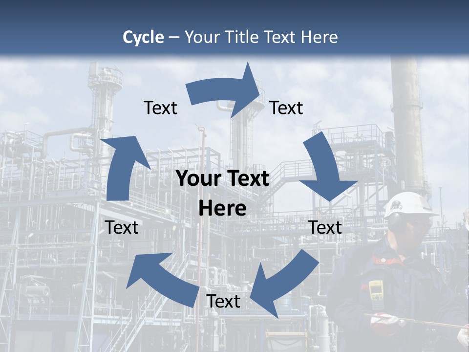 Forklift Isolated PowerPoint Template