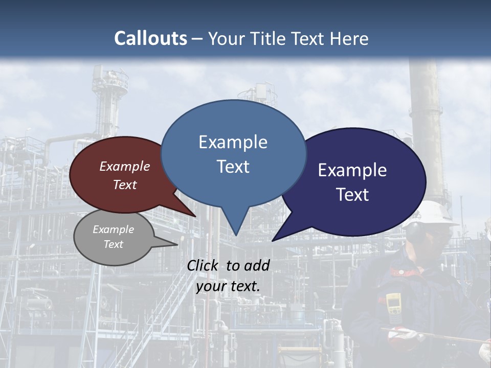 Forklift Isolated PowerPoint Template