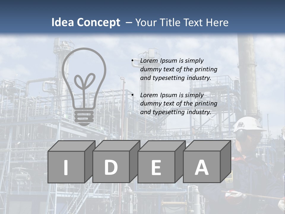 Forklift Isolated PowerPoint Template