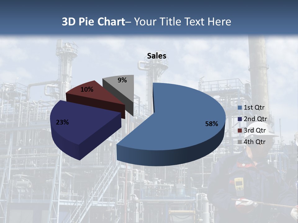 Forklift Isolated PowerPoint Template