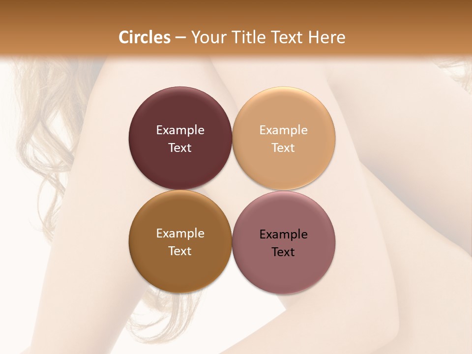 Picture Of Healthy Naked Woman Over White PowerPoint Template