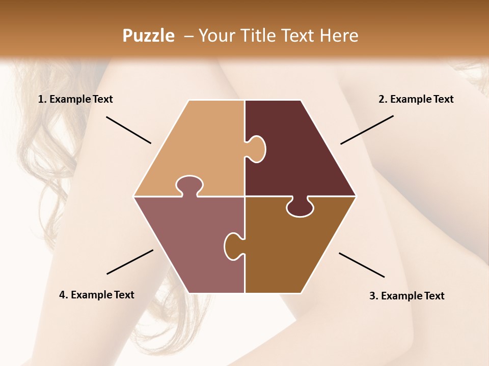 Picture Of Healthy Naked Woman Over White PowerPoint Template