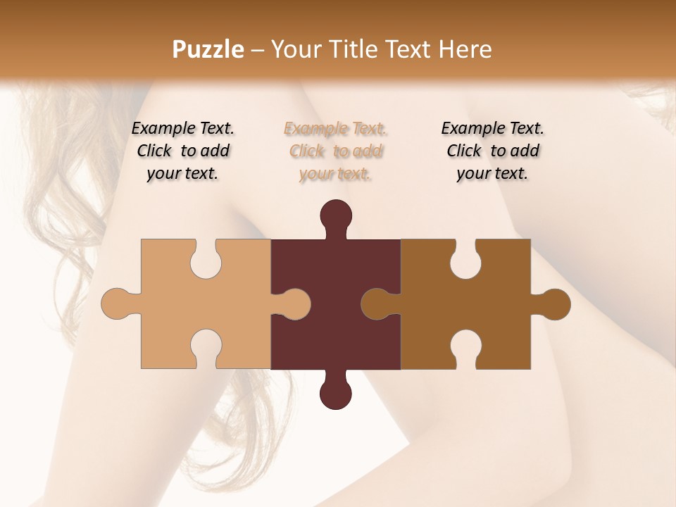 Picture Of Healthy Naked Woman Over White PowerPoint Template