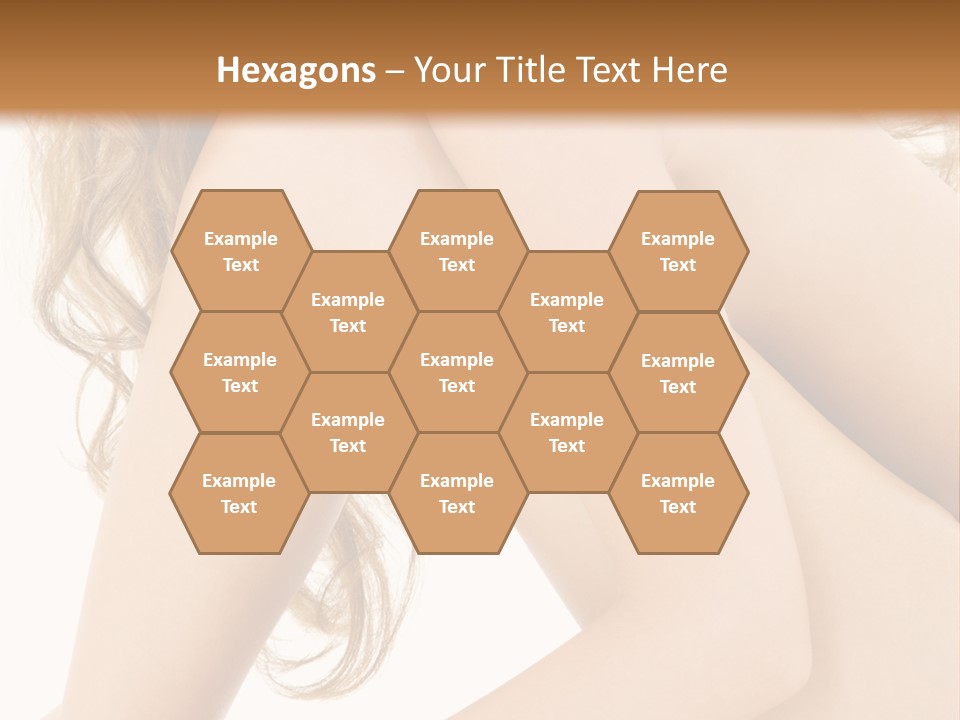 Picture Of Healthy Naked Woman Over White PowerPoint Template