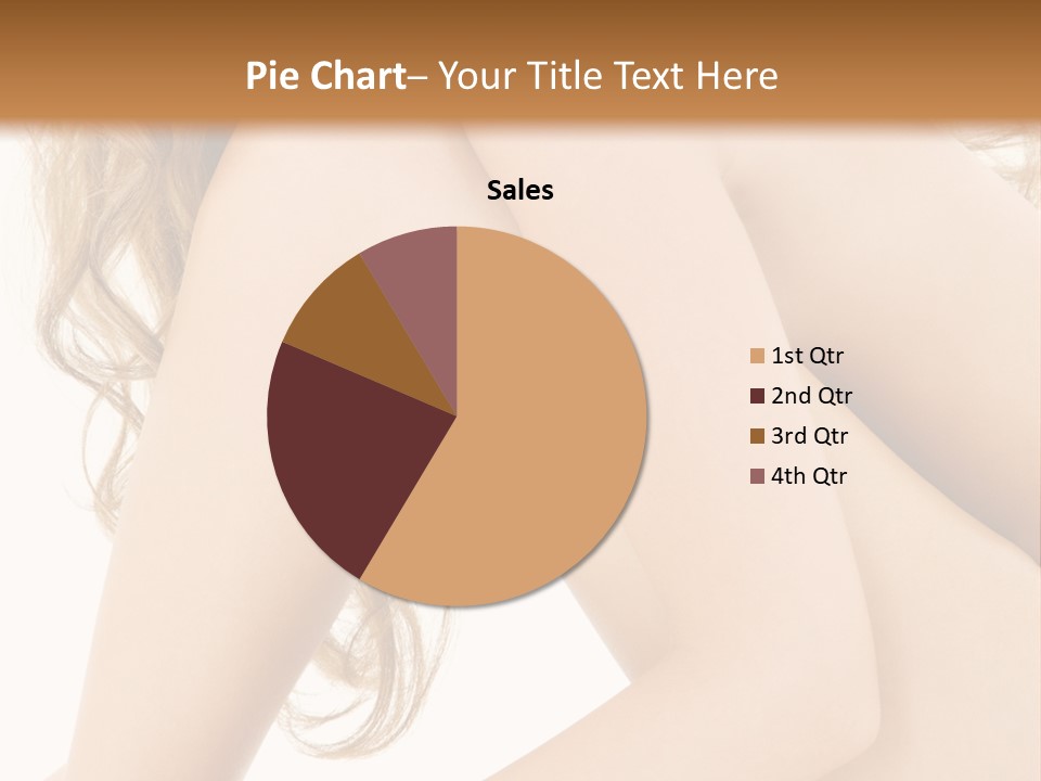 Picture Of Healthy Naked Woman Over White PowerPoint Template