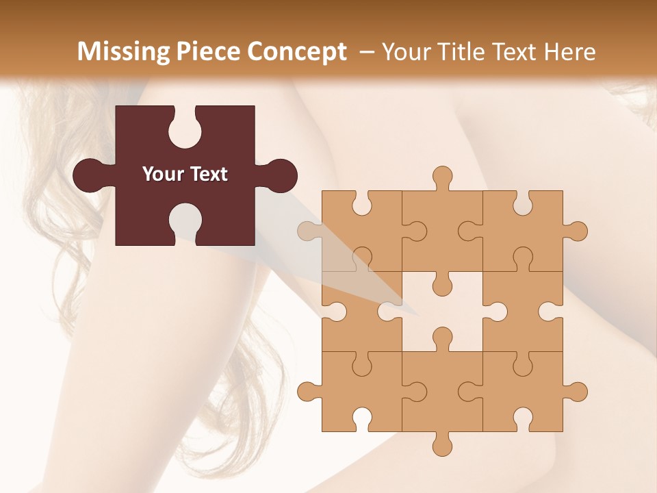 Picture Of Healthy Naked Woman Over White PowerPoint Template