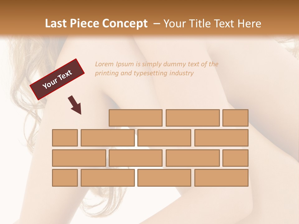 Picture Of Healthy Naked Woman Over White PowerPoint Template