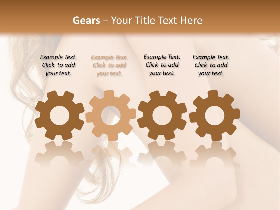 Picture Of Healthy Naked Woman Over White PowerPoint Template