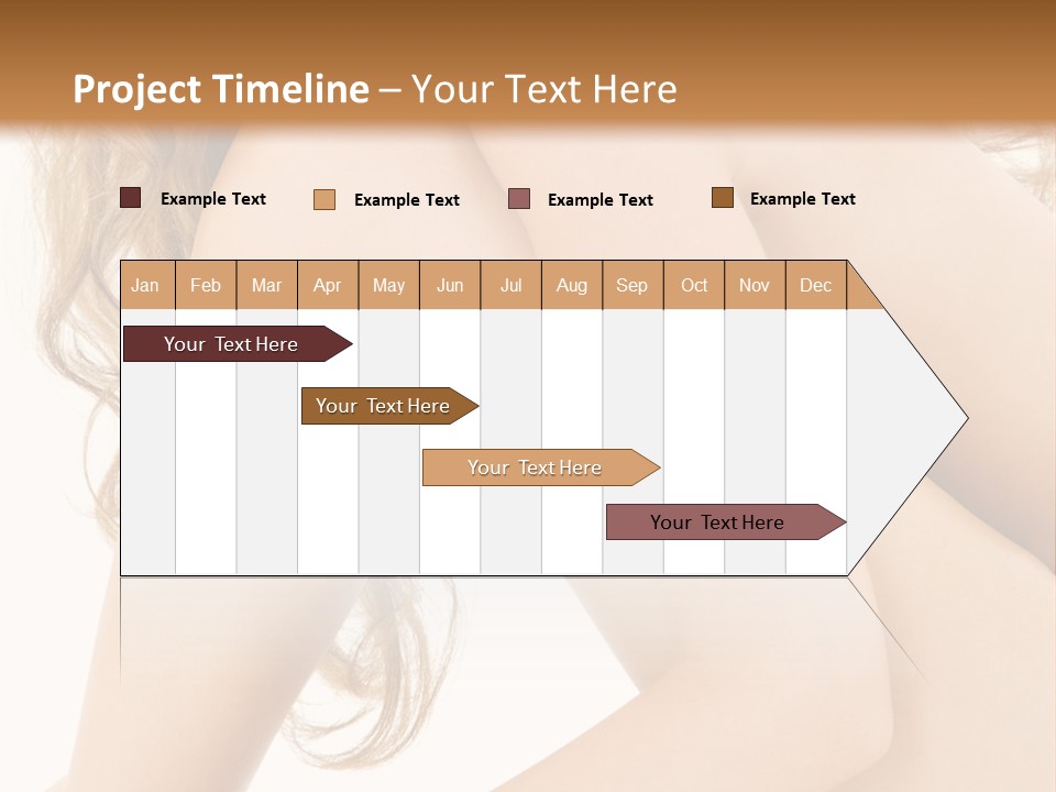 Picture Of Healthy Naked Woman Over White PowerPoint Template