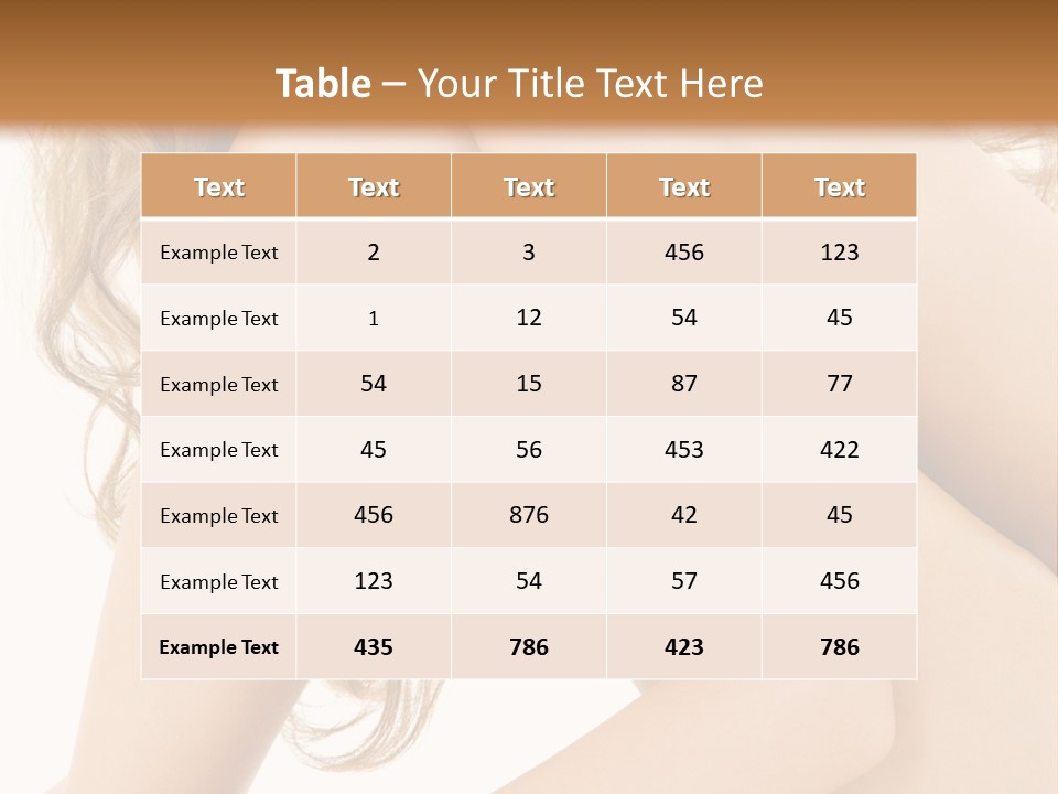 Picture Of Healthy Naked Woman Over White PowerPoint Template