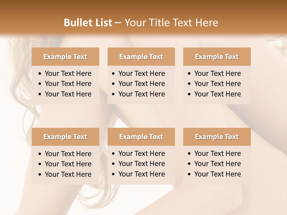 Picture Of Healthy Naked Woman Over White PowerPoint Template