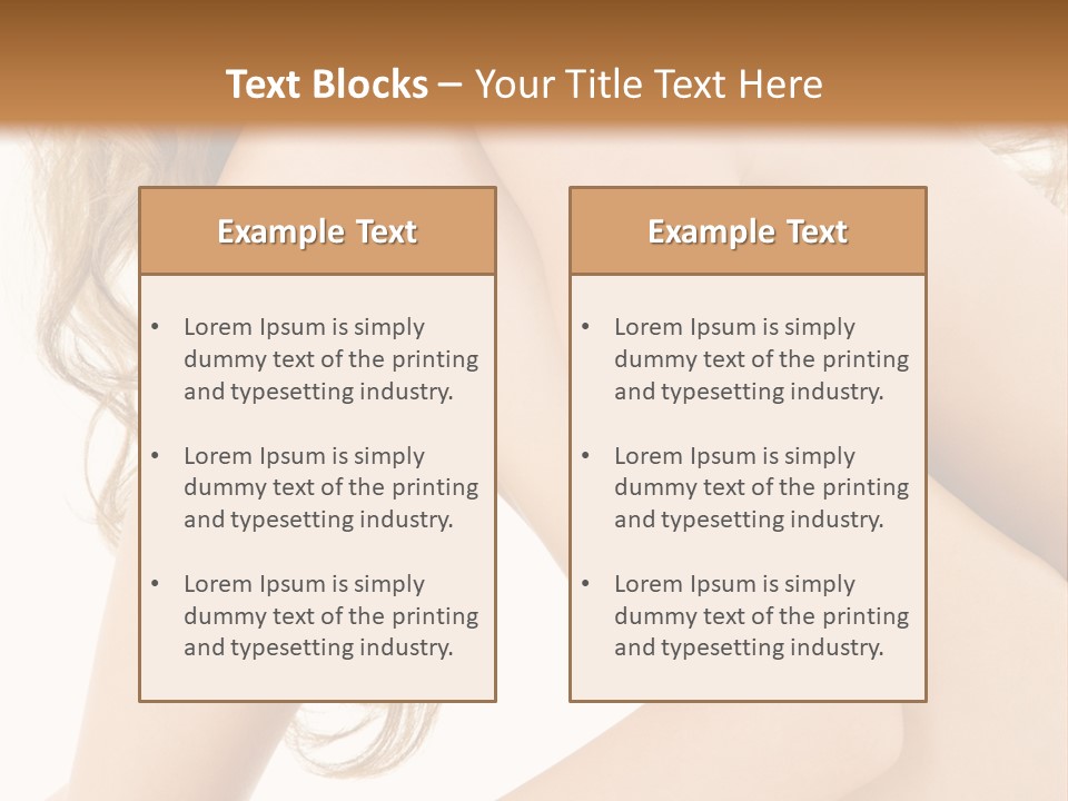 Picture Of Healthy Naked Woman Over White PowerPoint Template