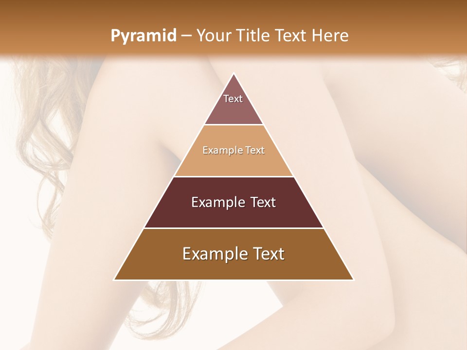 Picture Of Healthy Naked Woman Over White PowerPoint Template