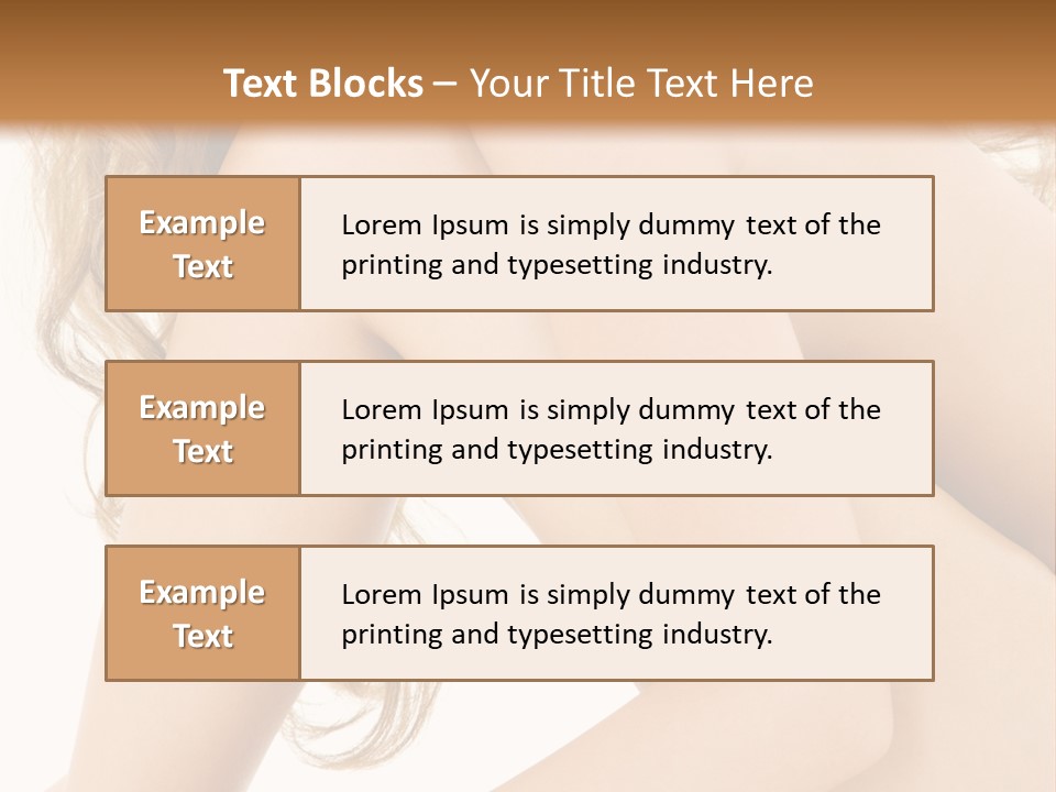 Picture Of Healthy Naked Woman Over White PowerPoint Template