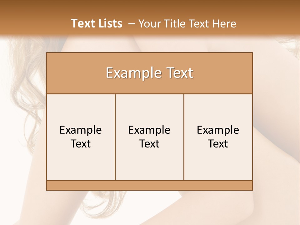 Picture Of Healthy Naked Woman Over White PowerPoint Template