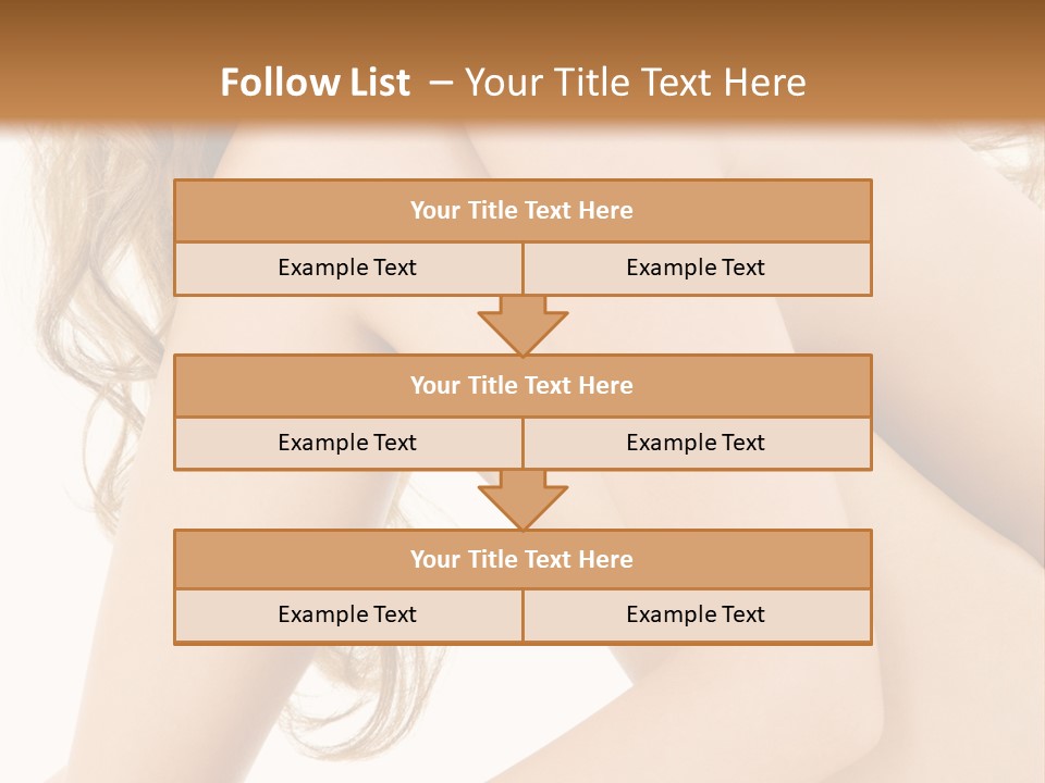 Picture Of Healthy Naked Woman Over White PowerPoint Template