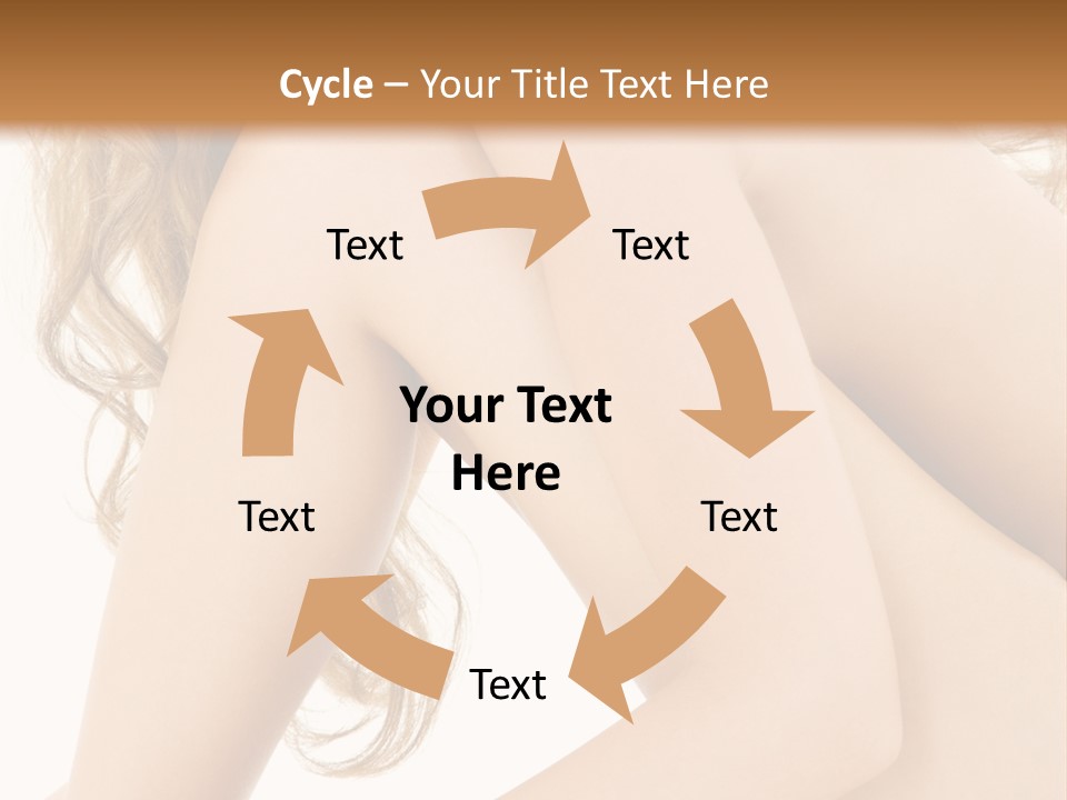 Picture Of Healthy Naked Woman Over White PowerPoint Template