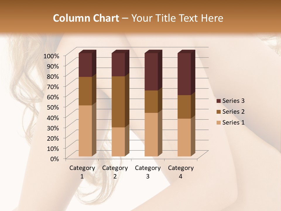 Picture Of Healthy Naked Woman Over White PowerPoint Template