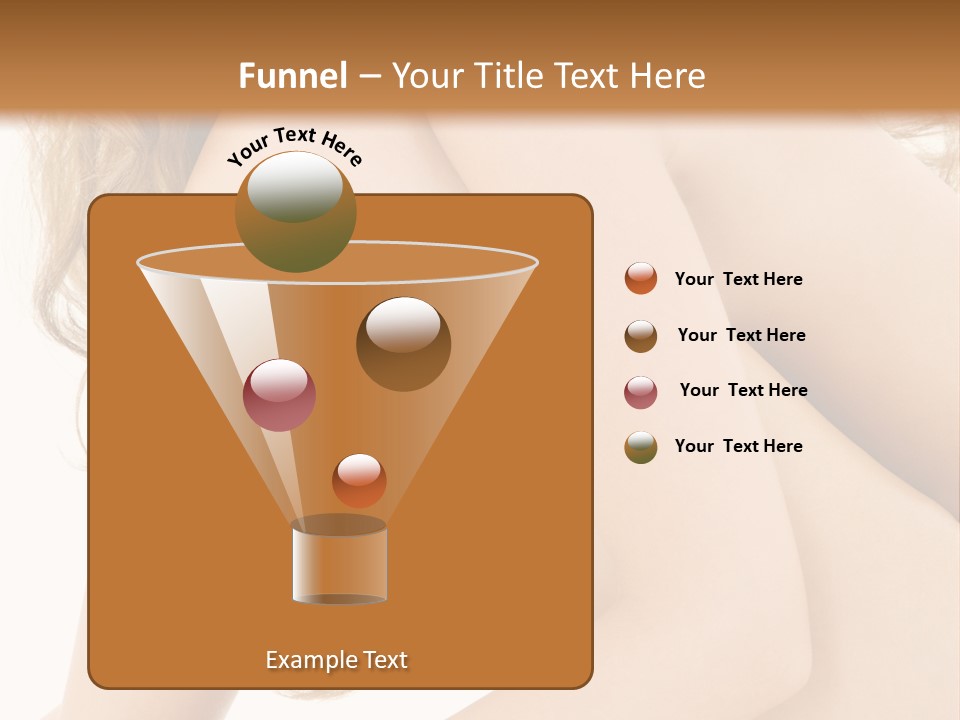 Picture Of Healthy Naked Woman Over White PowerPoint Template